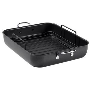 T-Fal -  Simply Cook 13"x16" Nonstick Roaster Black Black